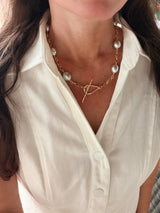Leiya mother of pearl toggle necklace