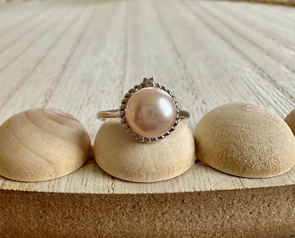 Champagne Pearl Ring (Sterling Silver)