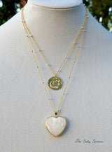 Abalone Pearl Heart Necklace