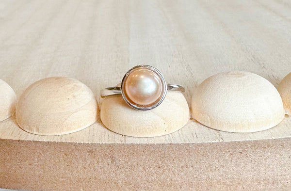 Champagne Pearl Ring (Sterling Silver)