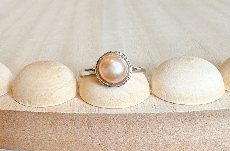 Champagne Pearl Ring (Sterling Silver)