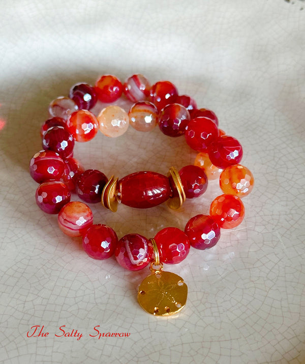 Heart Red Bracelet Duo Stack