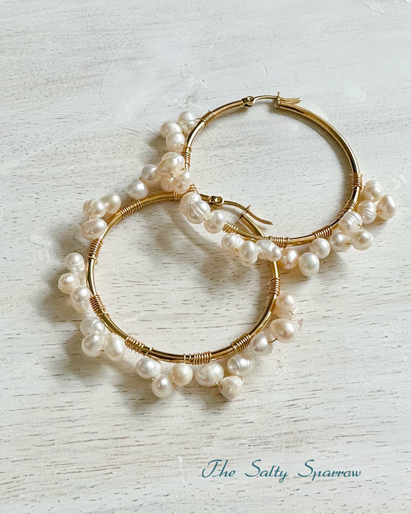 Circle of Pearls Earrings
