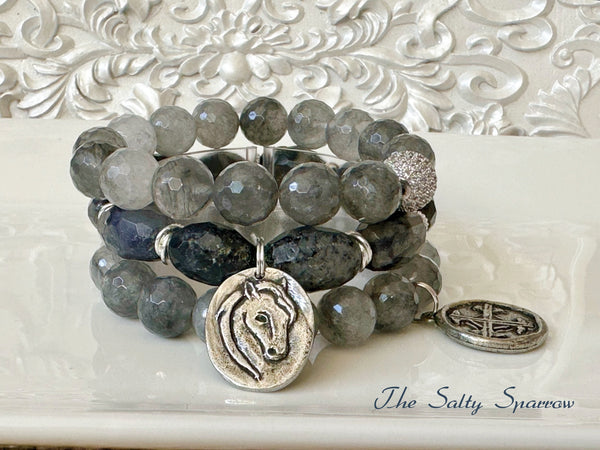 Run with the Roses Bracelet Stack