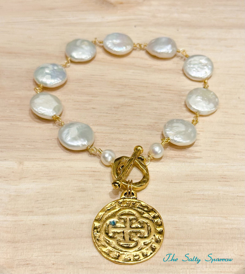 Pearl Coin Bracelet