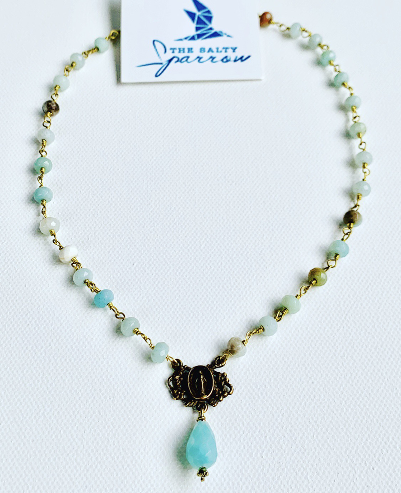 Mother Mary Amazonite Necklace