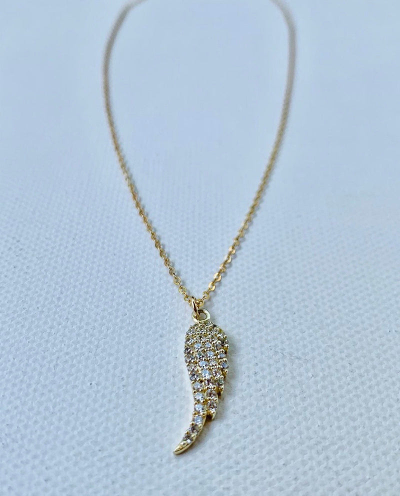 Petite Diamond Angel Wing Necklace