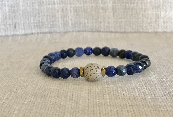 Blue lapis essential oil bracelet