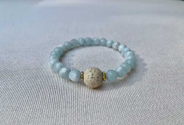 Kids blue jade diffuser bracelet