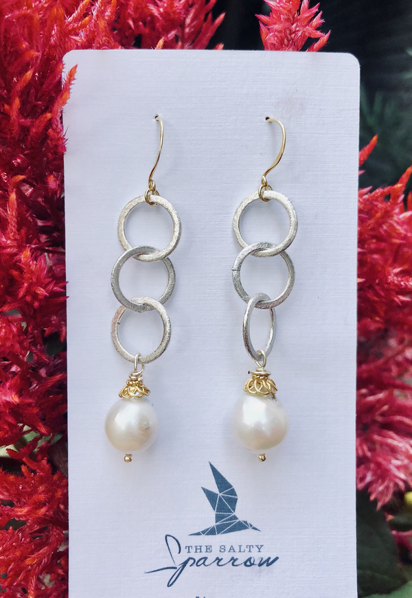 Chain &Pearl Earrings
