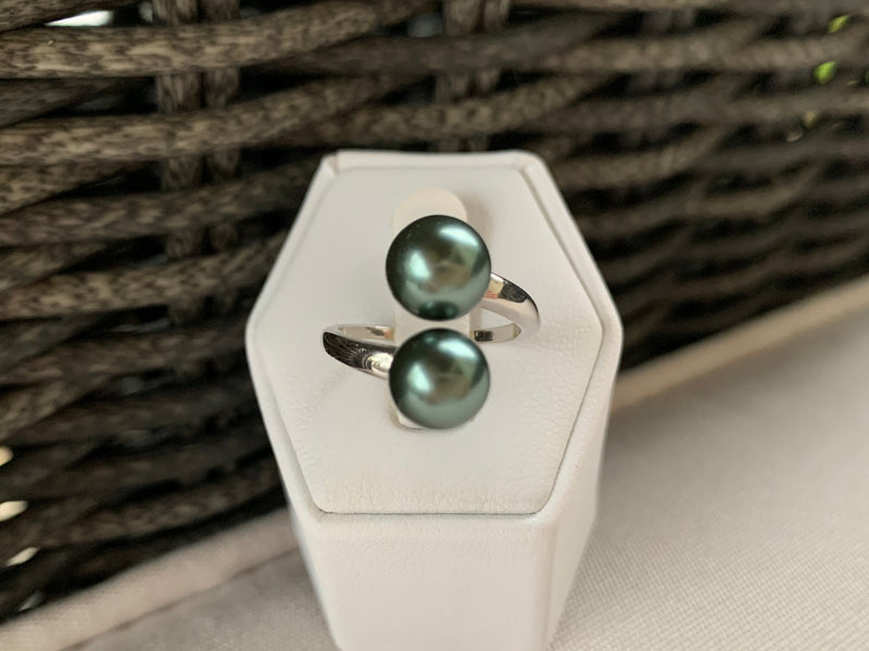 Extra Large Double Pearl Ring