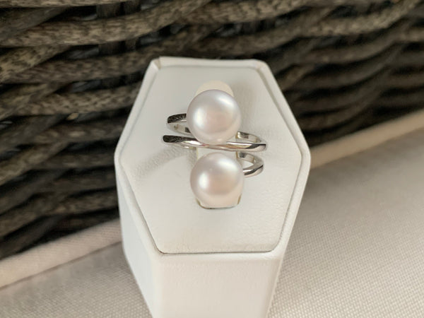 Extra Large Double Pearl Ring