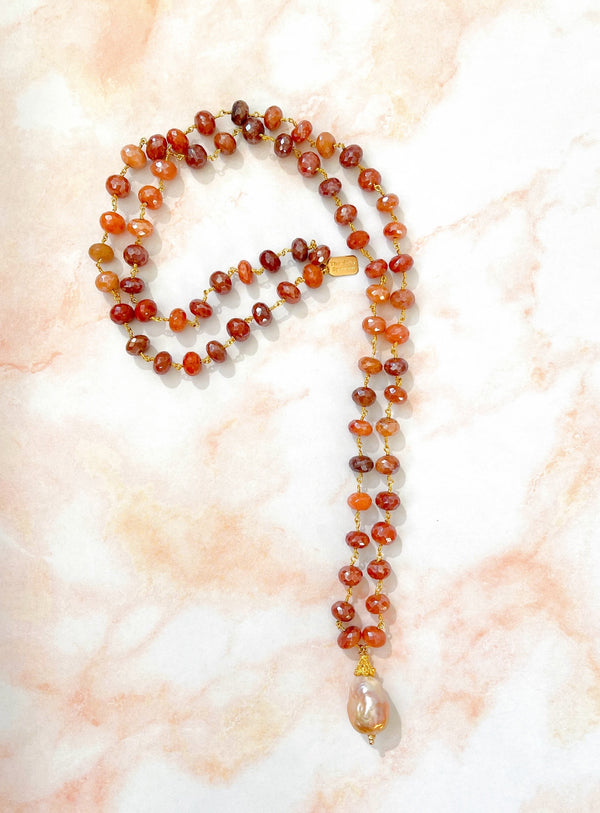 Sunstones with Multi-colored Baroque Pearl