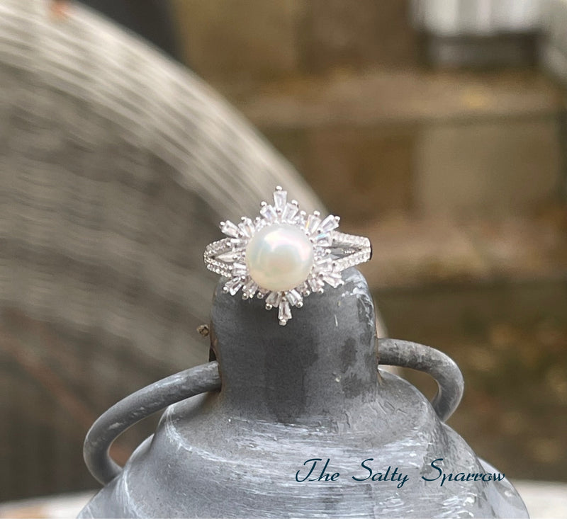 Snowflake Adjustable Sterling Silver Ring
