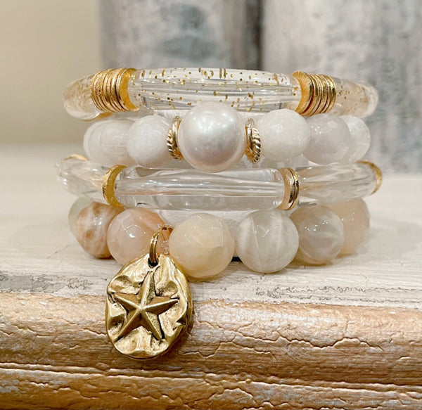 Toes in the sand bracelet stack