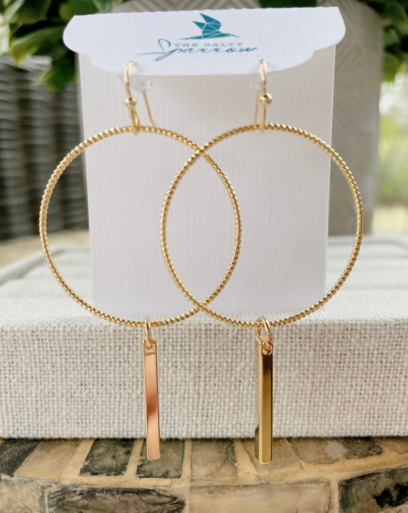 Hoop & bar earrings