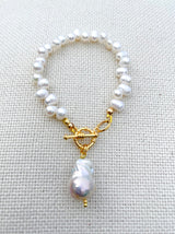 Serenity Pearl Bracelets with Pearl or Quartz Charm