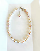 Mauve & Pink Baroque Pearl Necklace