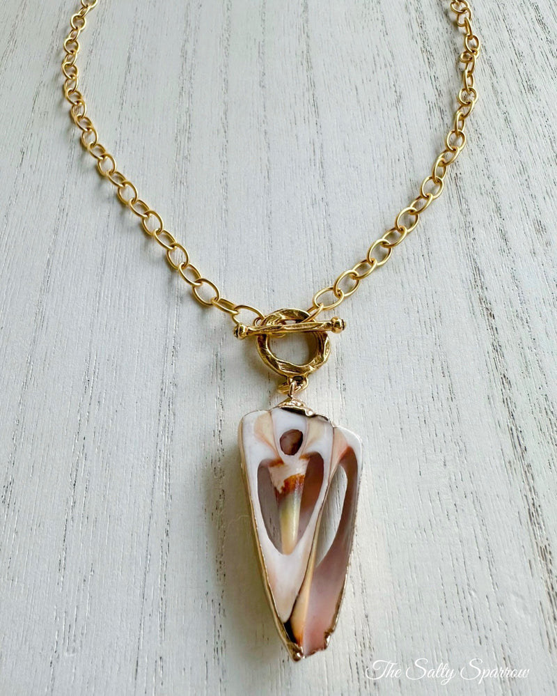 Shell toggle necklace